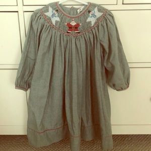 Petit Ami Christmas Smocked Dress